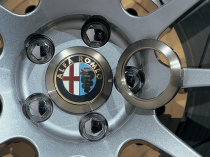 Advan 65mm Alfa Romeo Centrumkåpa Adapter Ring - Silver Alumit